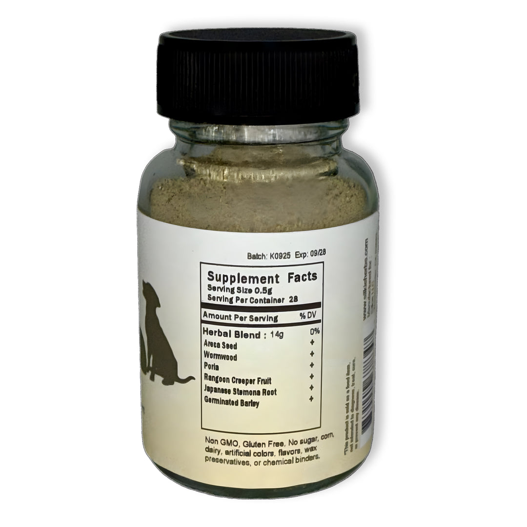 Thú cưng bị phân có ký sinh trùng - sụt cân, đầy hơi, có giun hoặc trứng trong phân, phân mềm hoặc tiêu chảy, lông xỉn màu...