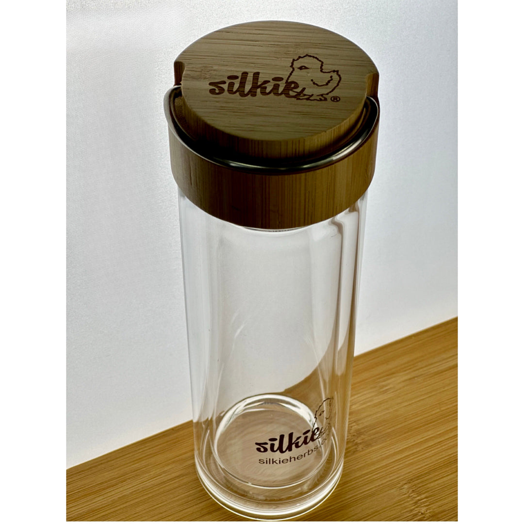 Double Wall High Borosilicate Glass Tea Bottle