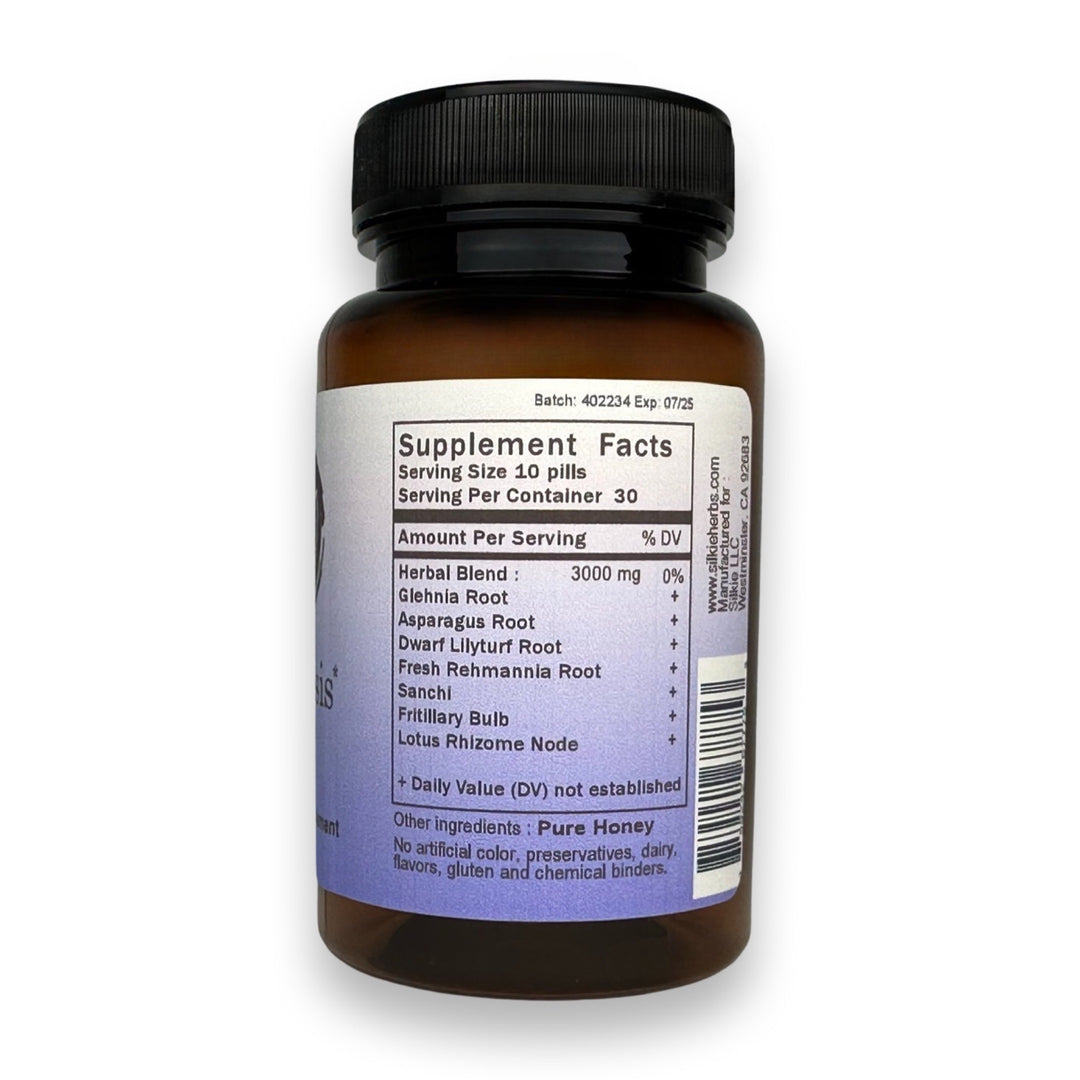 Traditional Chinese herbal formula for chronic cough, healthy lungs, and respiratory support