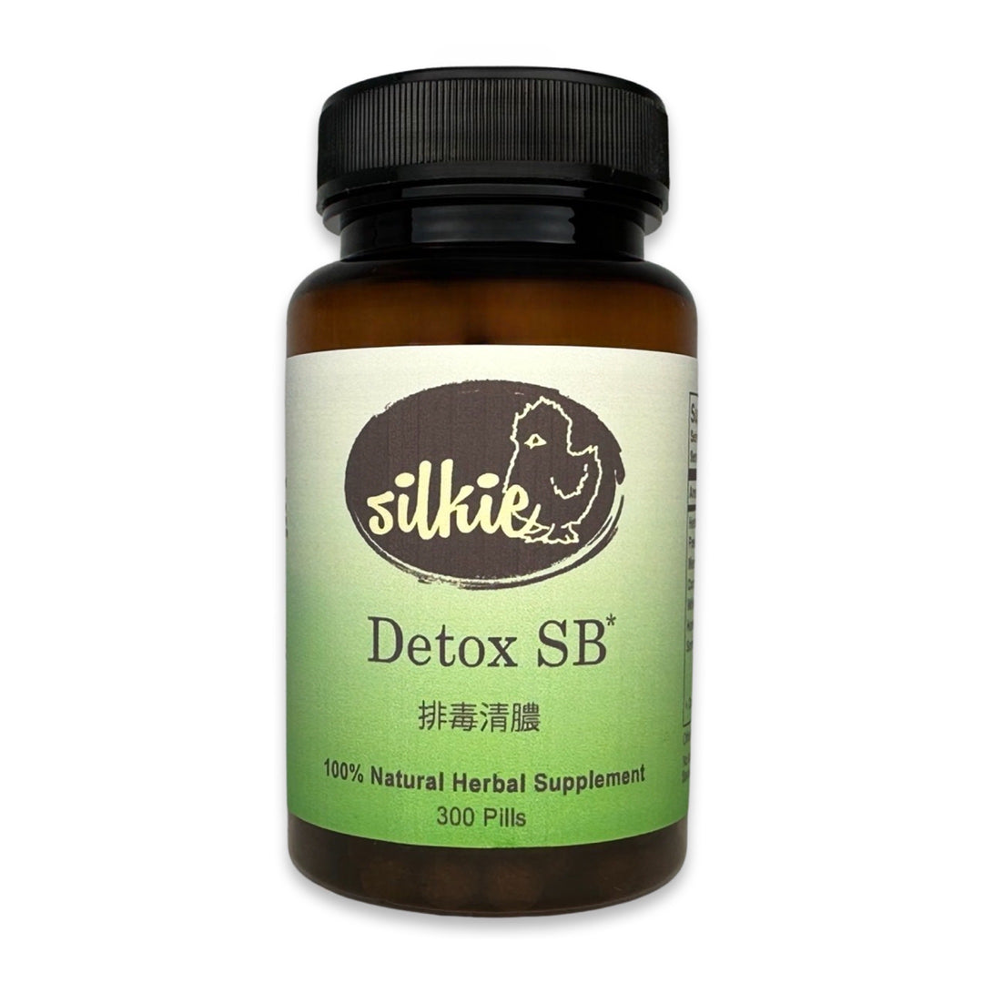 Detox SB herbal supplement by Silkie Herbs for recurring styes, boils, skin detox, and healthy skin support, made and packaged in the USA.