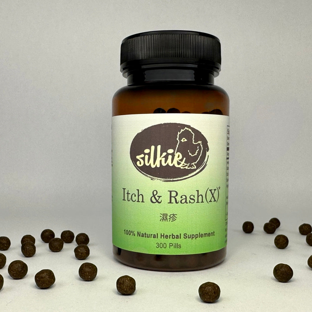 Chinese herbal eczema supplement supporting healthy skin, skin comfort, and relief from itchy eczema-prone skin