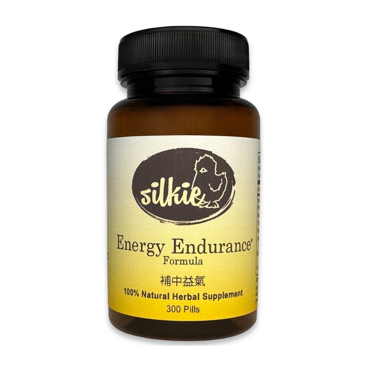 Energy Supplement by Silkie Herbs for fatigue, stamina, endurance, and daily vitality support, made and packaged in the USA.