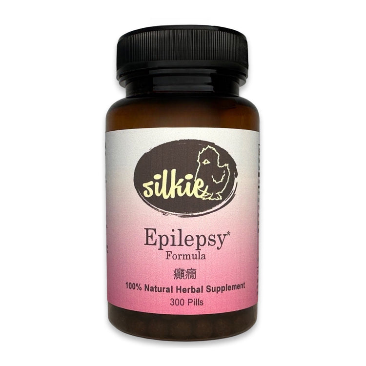 Epilepsy Support Supplement by Silkie Herbs for seizure support, neurological wellness, and healthy brain function, made and packaged in the USA.