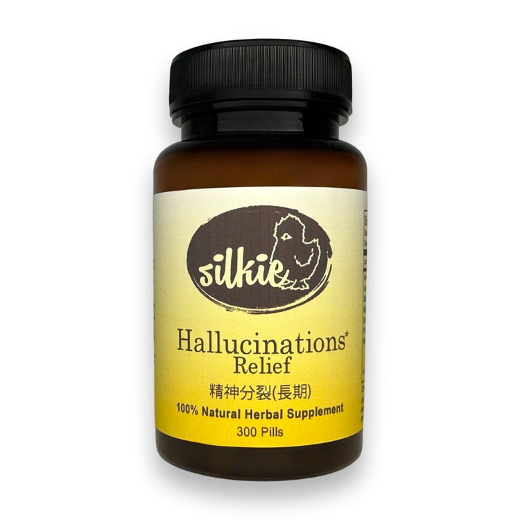 Hallucination Relief herbal supplement for emotional balance, mental clarity, and Liver health, made and packaged in the USA.