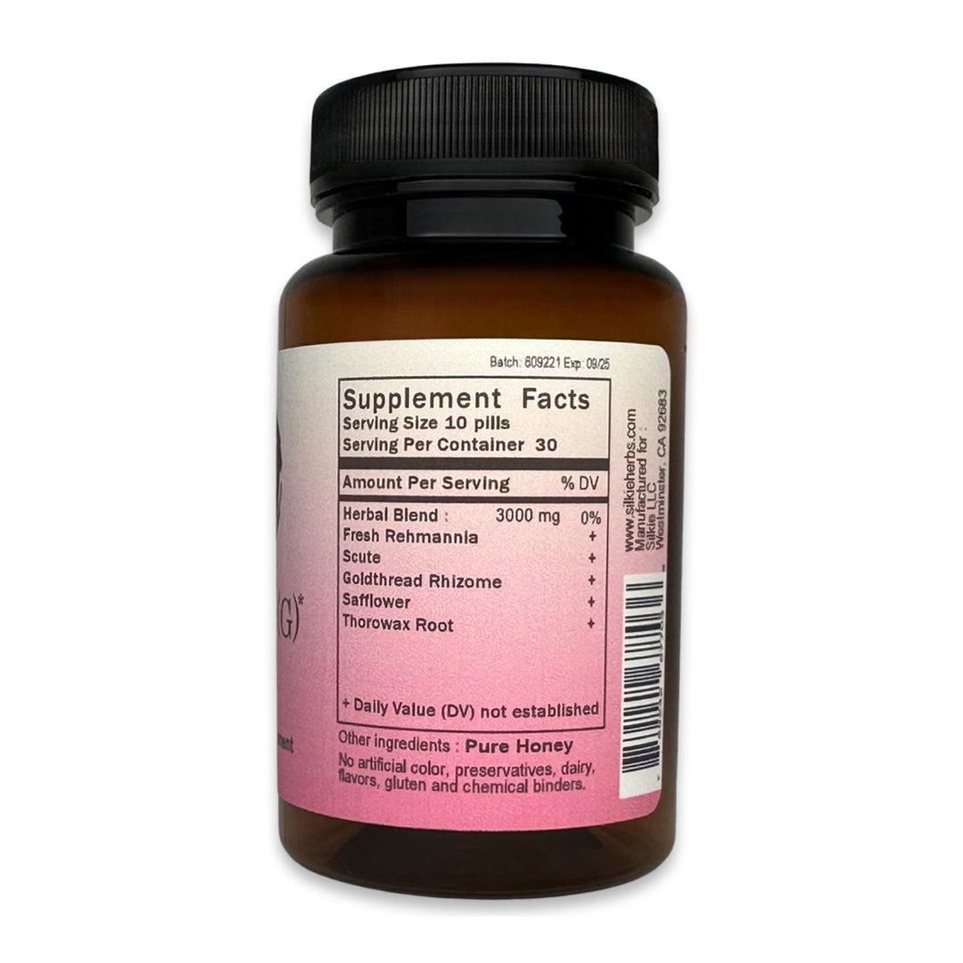 Traditional Chinese herbal eye support formula for red eyes, sensitive eyes, floaters, and vision wellness
