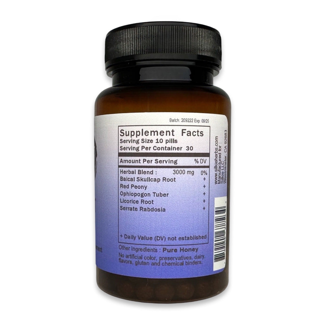 Traditional Chinese herbal formula supporting intestinal health, gut balance, digestive comfort, and regular bowel movements