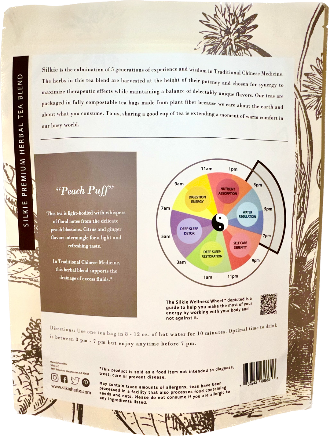 2 Gói Trà Thảo Mộc Peach Puff - Trà giảm nước