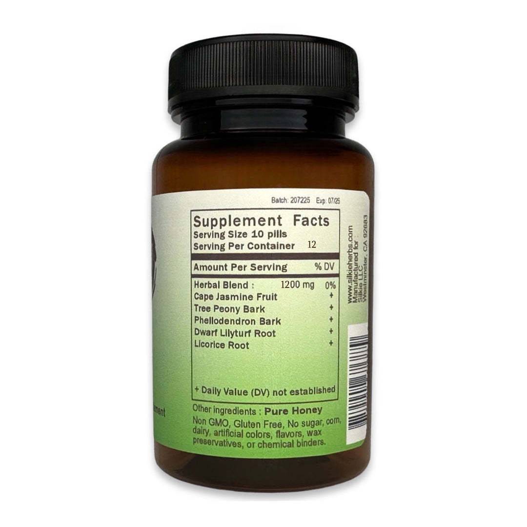 Acne 100% Pure natural herbs, blended, made, and packaged in the USA, honey is the only binding agent, no artificial fillers or ingredients herbs harvested at the height of potency.