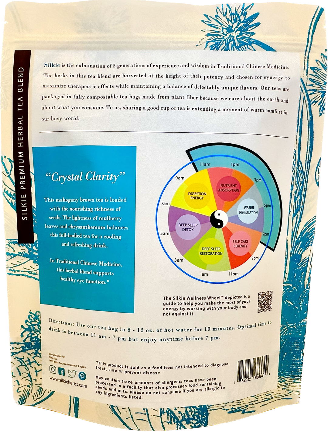 2 gói trà thảo mộc Crystal Clarity - trà hỗ trợ thị lực và mắt