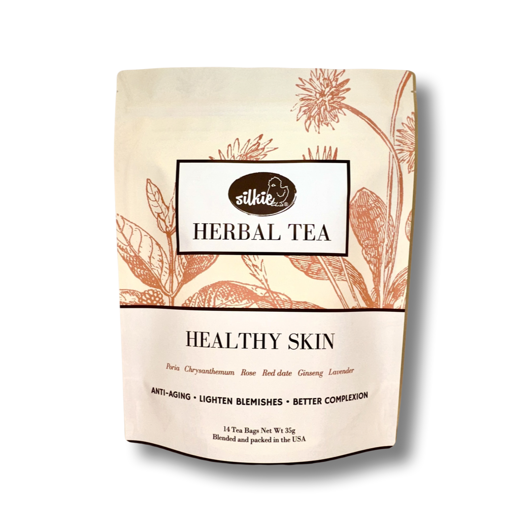 2 包草药茶金色光泽 - 健康皮肤茶