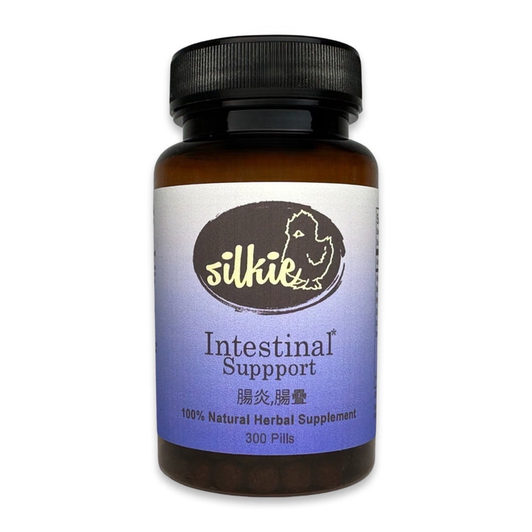 Intestinal Support Supplement for IBS symptoms, digestive health, bloating relief, and healthy bowel function, made and packaged in the USA.