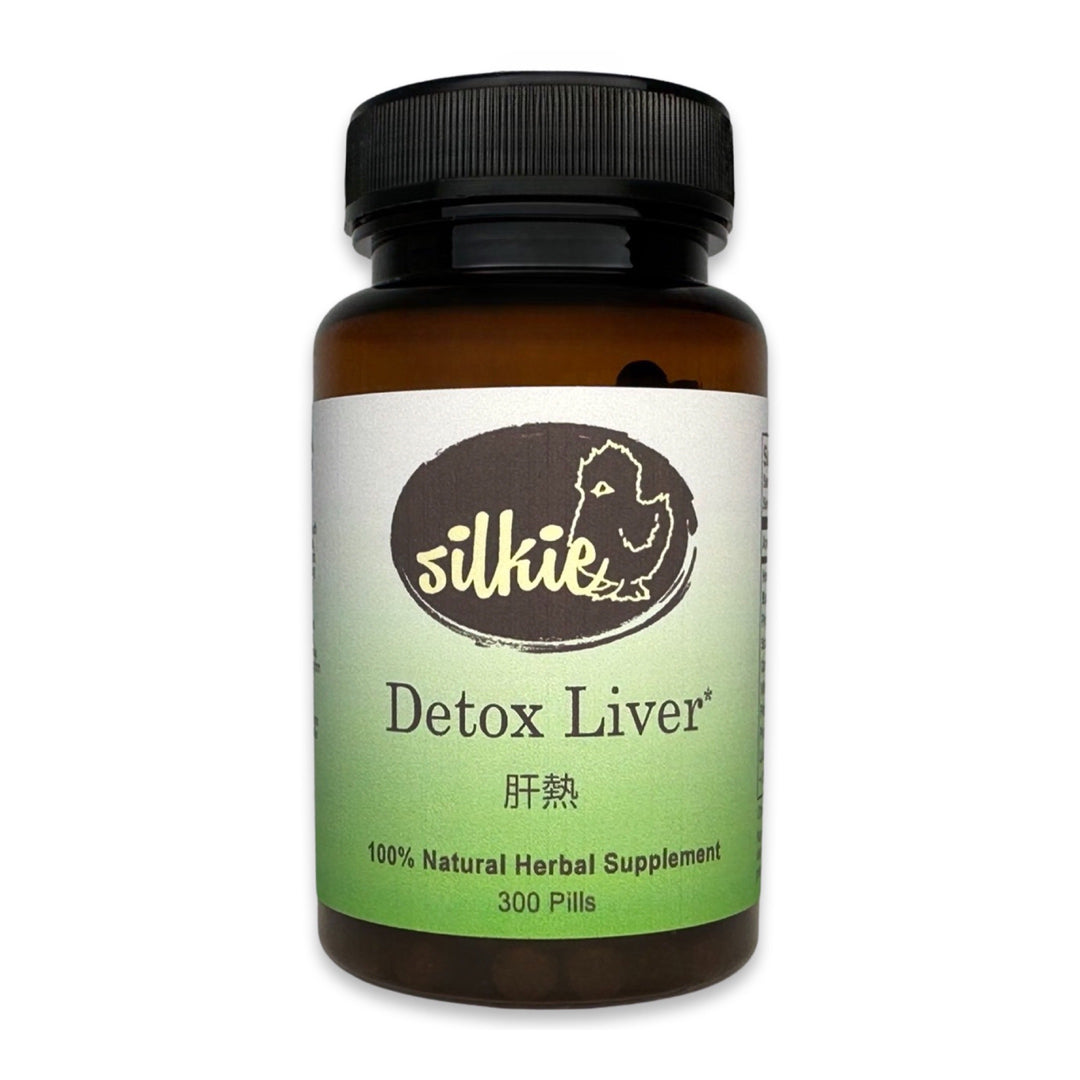 Liver Detox Supplement by Silkie Herbs for liver health, natural detoxification, sciatica support, and lower leg comfort, made and packaged in the USA.