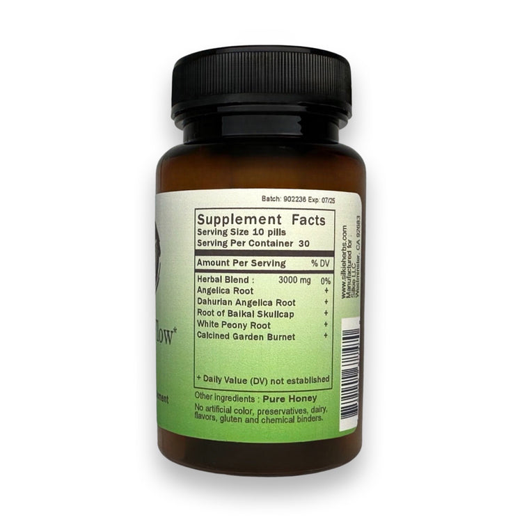 Traditional Chinese herbal formula supporting prolonged menstrual flow, heavy periods, and women's reproductive health