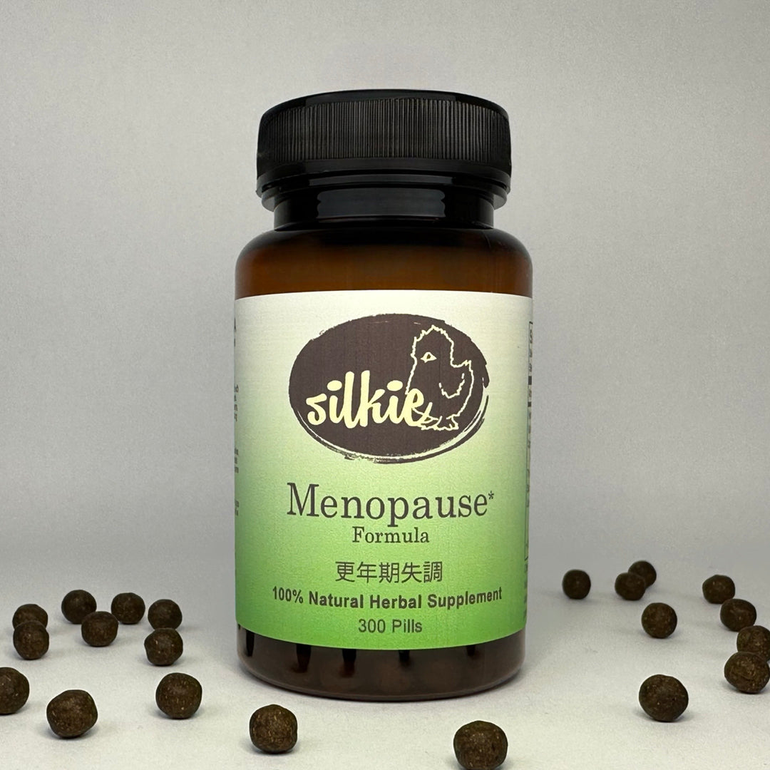 Chinese herbal menopause support supplement for hormonal balance, hot flashes, blushing, night sweats, and healthy aging