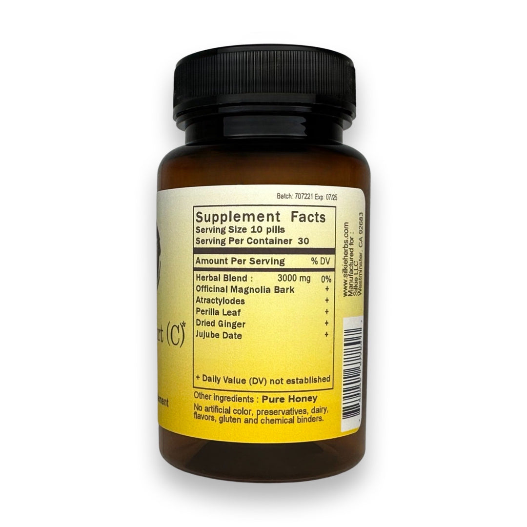 Traditional Chinese herbal formula for motion sickness, nausea relief, vomiting support, and digestive wellness