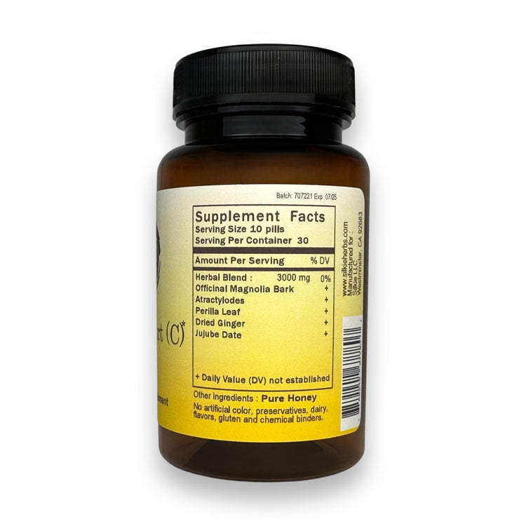 Traditional Chinese herbal formula for motion sickness, nausea relief, vomiting support, and digestive wellness