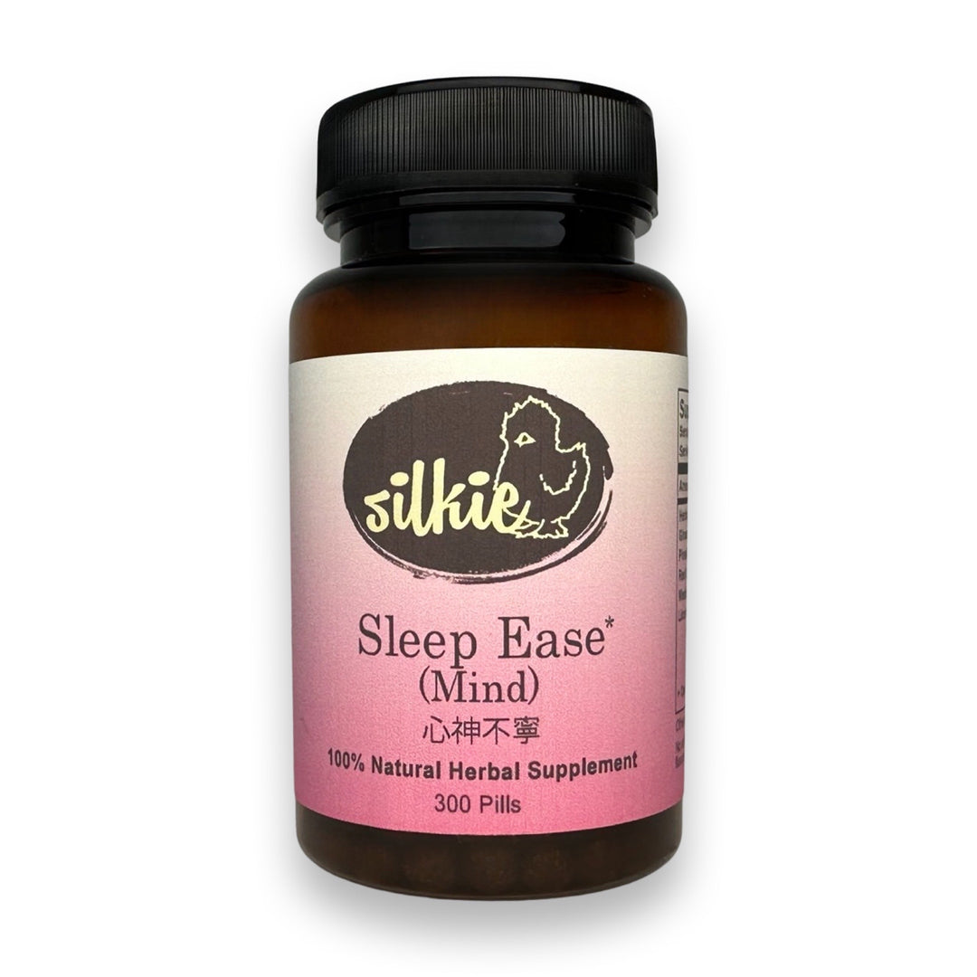Sleep Ease (Mind) herbal supplement for insomnia, depression, bipolar patterns, emotional balance, and restful sleep, made and packaged in the USA.
