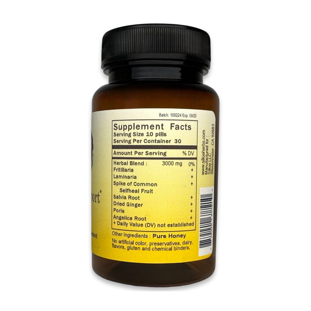 Herbal thyroid support formula for thyroid gland wellness, healthy circulation, and neck comfort